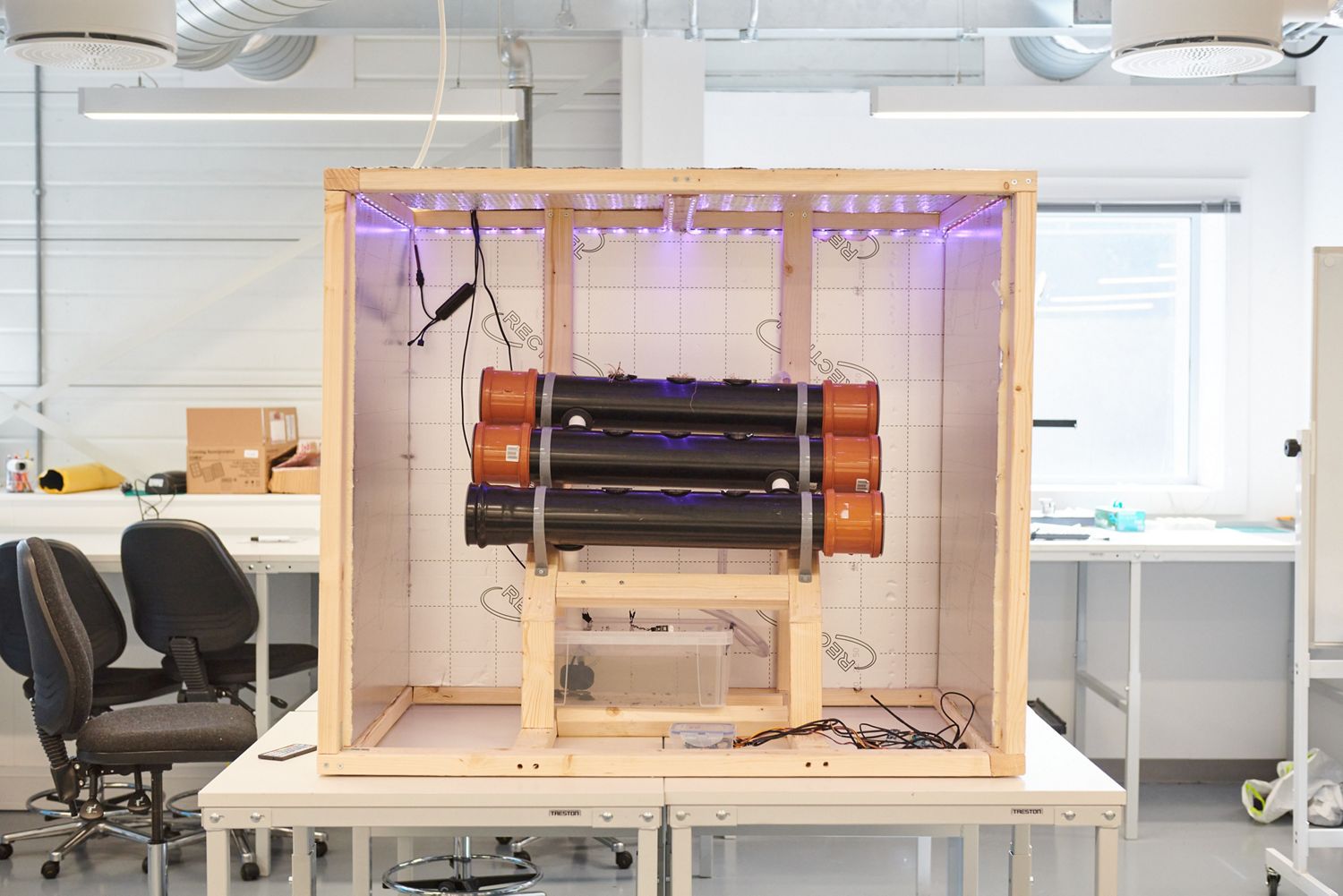 Condensed Farming System, one of the inventions of Dyson Undergraduate Engineers this summer